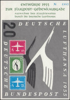 Sonderdruck Lufthansa 1955, Aufnahme Des Flugdienstes, Entwürfe, Nummeriert - Privatpost