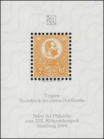 Sonderdruck Ungarn Nr. 1 Neudruck Salon Hamburg 1984 FAKSIMILE - Private & Local Mails