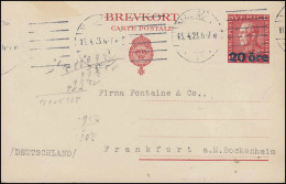 Postkarte P 47I König Gustav Maschinenaufdruck 20 / 25 Öre, MALMÖ 13.4.1923 - Ganzsachen