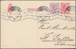 Dänemark Postkarte P 181 Christian IX. 15+10 Öre, Kz. 57-H, KØBENHAVN 2.10.1923 - Enteros Postales