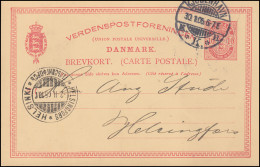 Dänemark Postkarte Wappen Im Oval 10 Öre, KJOBENHAVN 30.1.1905 Nach HELSINKI - Postwaardestukken