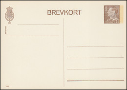 Dänemark Postkarte P 256 Frederik IX. 25 Öre, Kz. 206, ** - Interi Postali
