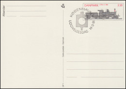 Dänemark Postkarte P 282 Dampflokomotive 3,50 Kronen Kz. CP 1, ESSt 14.3.1991 - Postwaardestukken