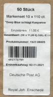FB 111 Schach - Deep Blue Schlägt Kasparow, Folienblatt-BANDEROLE, Type II - 2011-2020