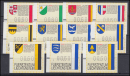 1-11 Liechtenstein-ATM 1995, 11 Werte Komplett, Satz ** Postfrisch - Timbres De Distributeurs [ATM]