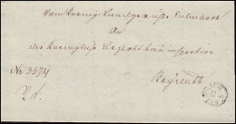 Bayern Vorphilatelie 1838 Faltbrief Einkreisstempel CULMBACH 22.8. Nach Bayreuth - Sonstige & Ohne Zuordnung