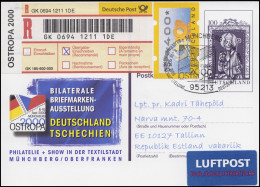 PSo 70 OSTROPA Mit Sonder-R-Zettel OSTROPA 2000, SSt MÜNCHBERG OSTROPA 8.9.2000 - R- & V- Labels