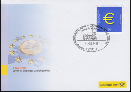 Euro-Einführung: SSt Berlin 1.3.02: Euro Als Alleiniges Zahlungsmittel - Coins