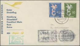 Eröffnungsflug LH 630 Hamburg-Düsseldorf-Rom-Kairo Am 05.01.1959 - Erst- U. Sonderflugbriefe