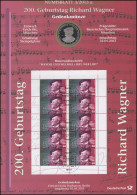 3008 Komponist Und Dirigent Richard Wagner - Numisblatt 3/2013 - Sobres Numismáticos