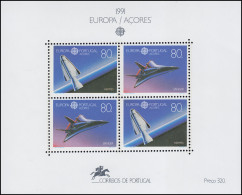 Portugal-Azoren Block 12 Europaunion CEPT Europäische Weltraumfahrt, ** / MNH - Azores
