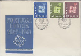 Portugal 907-909 EUROPA / CEPT 1961 - Satz Auf Schmuck-FDC LISBOA 18.9.1961 - Autres & Non Classés