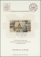 Gedenkblatt Partnerschaft Dresden-Hamburg Mit Bl.55, Dresden/Weiße Flotte 1989 - Altri & Non Classificati