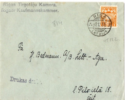 LITUANIE YT N°122 SEUL SUR LETTRE IMPRIME OBLITERE RIGA - Litauen