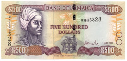 Jamaica 500 Dollars 2007 P-85 UNC - Giamaica