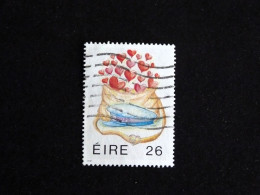 IRLANDE IRELAND EIRE YT 747 OBLITERE - MESSAGE AMOUR / CASQUETTE FACTEUR POSTMAN SAC POSTAL - Usados