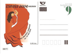 CDV A 103 Czech Republic Valencia Stamp Exhibition 2004 Flamenco - Ansichtskarten