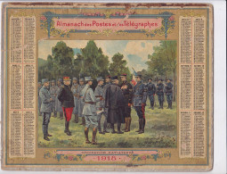 Calendrier Almanach 1918 - Decoration D'aviateurs -- Carte Des Chemins De Fer De La Vendée - Tamaño Grande : 1901-20