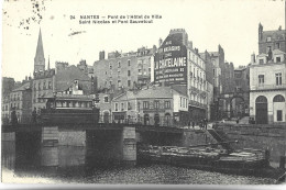 PENICHE - NANTES - Pont De L'Hôtel De Ville Saint Nicolas Et Pont Sauvetout - Hausboote