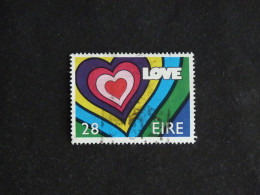 IRLANDE IRELAND EIRE YT 783 OBLITERE - MESSAGE AMOUR LOVE / COEURS CONCENTRIQUES - Usati