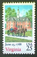 United States, Scott #2345, Used(o), 1988, Signing Of The Constitution: Virginia, 25¢, Multicolored - Used Stamps