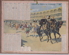 Calendrier Almanach Complet 1906 -pas Sur Delc.- La Quadrilla - Oberthur Rennes - - Grand Format : 1901-20