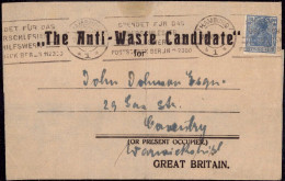 604097 | Germania, Streifband, Wrapper Of The Anti Wast Candidate Sendet From Hamburg  | -, -, - - Cartas & Documentos