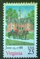 United States, Scott #2345, Used(o), 1988, Signing Of The Constitution: Virginia, 25¢, Multicolored - Used Stamps