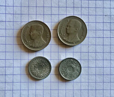 4 Pièces De 1 Baht Et 1 Sentang 1942 Thaïlandais - Tailandia