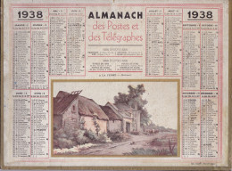 Calendrier Almanach Complet 1938 -pas Sur Delc.-  A La Ferme ( Bothorel ) - Imp. Oller - Formato Grande : 1921-40
