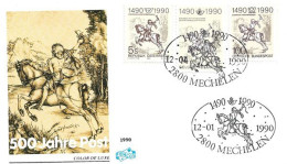 500 Ième Anniversaire De La Poste Autrichienne 1490-1990. Lettre - Storia Postale