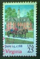 United States, Scott #2345, Used(o), 1988, Signing Of The Constitution: Virginia, 25¢, Multicolored - Gebraucht
