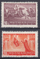 Hongrie 1938 Mi 583-584 MH 900e Anniversaire De La Mort De Saint Étienne - Sur Livre Blanc (A9) - Neufs