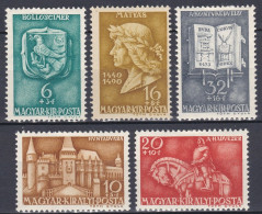 Hongrie 1940 Mi 633-637 * 500e Anniversaire De La Naissance Du Roi Matthias Hunyadi Corvinus (A9) - Unused Stamps
