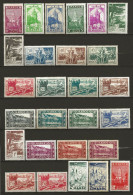 MAROC Colo:, **, N° YT 163 à 199,série, Ch. Légères, Sf N° 177 Et 192/194, TB - Unused Stamps