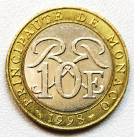 Monaco - 10 Francs 1998 - 1960-2001 Nouveaux Francs