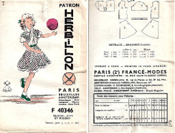 Patron HERBILLON "Blouse, Jupe Et Boléro" Pour Fillette De 7, 9 Et 11 Ans (40346)_L34 - Patronen