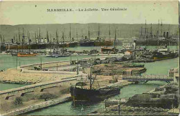 13 - Marseille - La Joliette - Vue Générale - Animée - Colorisée - Bateaux - Voyagée En 1914 - Correspondance Militaire  - Joliette