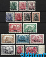 DANZIG 1920 MLH */** Full Set Mi.# 1-15 Overprint Stamps / Allemagne Alemania Germany Weimar Infla Reich - Nuovi