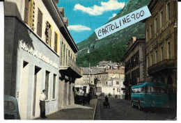 Val D'aosta-aosta-chatillon Via Chanoux Fermata Corriere Veduta Auto Corriera Epoca In Sosta Anni 60 - Altri & Non Classificati