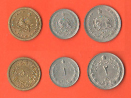 Iran 50 Dinars + 1 + 2 Rials Asian Coin - Irán