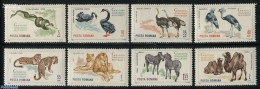 Romania 1964 Bucarest Zoo 8v, Mint NH, Nature - Animals (others & Mixed) - Birds - Camels - Cat Family - Reptiles - Sn.. - Unused Stamps