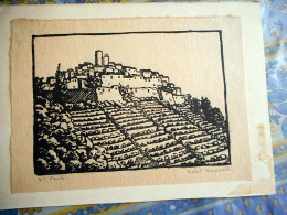 DESSIN A L ENCRE SUR PAPIER FIN SAINT PAUL DE VENCE Par VIOLET MAXWELL - Dessins