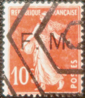 LP2943/73 - FRANCE - 1906/1907 - TYPE SEMEUSE CAMEE - N°5 Annulé Par Hexagones (rebut) - Usati