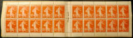 LP2943/74 - FRANCE - 1907 - TYPE SEMEUSE CAMEE / CARNET Entier - N°138 NEUFS* - Alte : 1906-1965