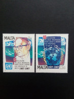 MALTA MI-NR. 782-783 POSTFRISCH(MINT) 20 JAHRE UNO MEERESBODENVERTRAG 1987 - Malte