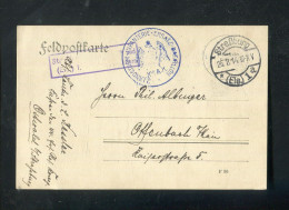 "DEUTSCHES REICH" 1914, Feldpostkarte Mit K1 "2. LANDSTURM INF.-ERSATZ-BAT.", Stegstempel "Strassburg" (A0138) - Feldpost (franqueo Gratis)