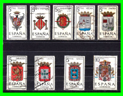 ESPAÑA.-  SELLOS AÑO 1966 - ESCUDOS - DE LAS CAPITALES DE PROVINCIAS ESPAÑOLAS Y DE ESPAÑA - - Oblitérés