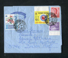 "HONGKONG" 1970, Aerogramm Mit Int. MiF Nach Deutschland (A0143) - Covers & Documents