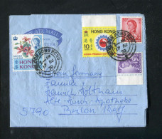 "HONGKONG" 1970, Aerogramm Mit Int. MiF Nach Deutschland (A0143) - Storia Postale
